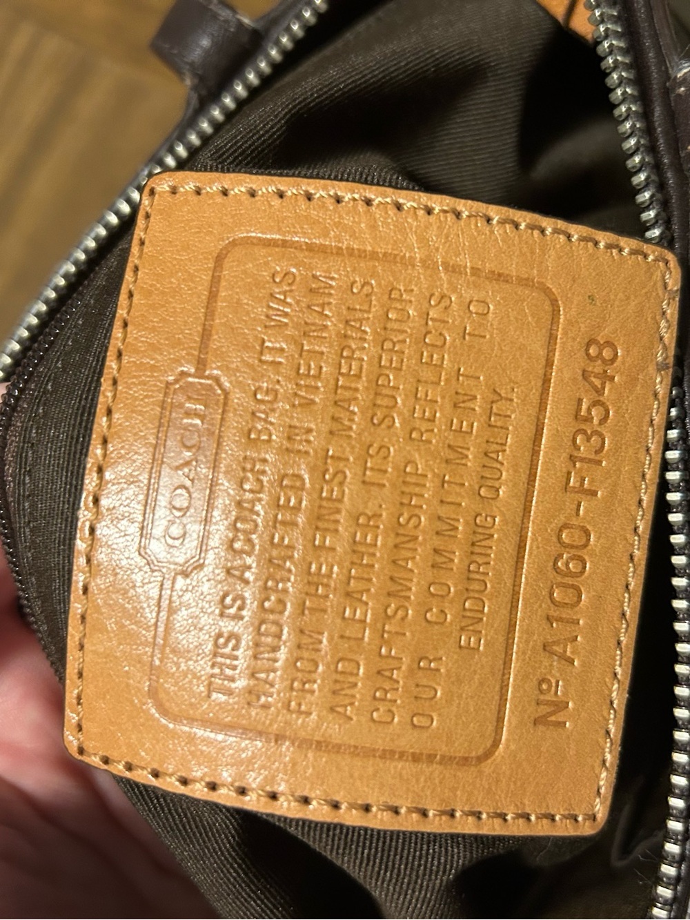 Coach Tan and Brown Signature Canvas Tote - Picture 3 of 6